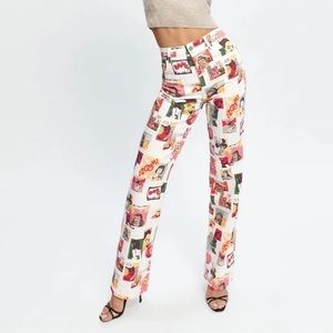Reformation Comic Print Pants